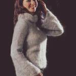 modele fiche tricot pour tricoter gros pull femme à manches évasées