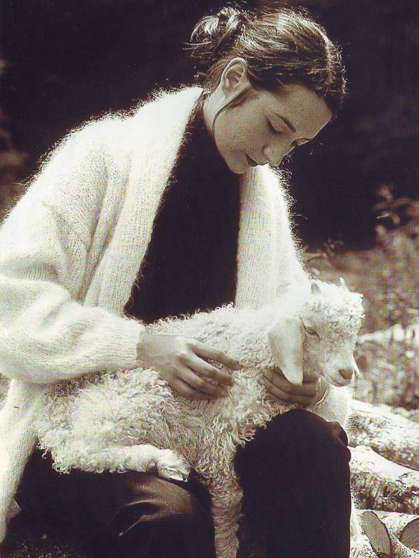 fiche tricot pour tricoter gilet long pour femme en laine mohair