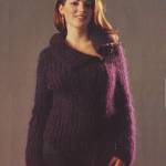 Fiche tricot pour tricoter gilet asymétrique en laine mohair