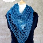Echarpe mohair et soie foulard bleu canard par la Ferme d'Auré