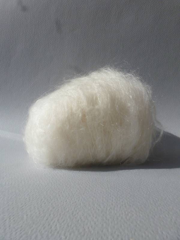 laine mohair et soie écru à tricoter