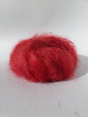 Laine mohair et soie rouge grenade