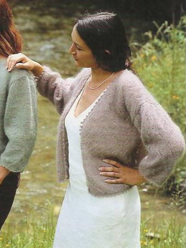 modele fiche tricot pour tricoter gilet en laine mohair