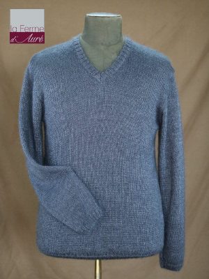 Pull mohair homme gris ardoise vue de face