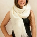 echarpe en laine mohair et soie grand modele