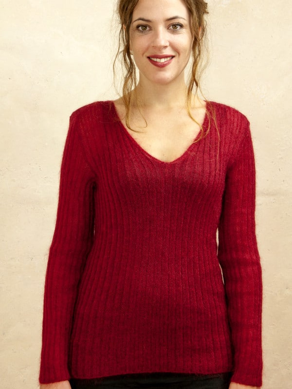 pull laine femme mohair et soie par la Ferme d'Auré