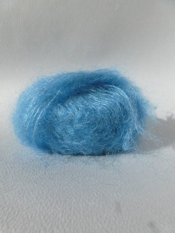 Laine mohair et soie bleu bleuet