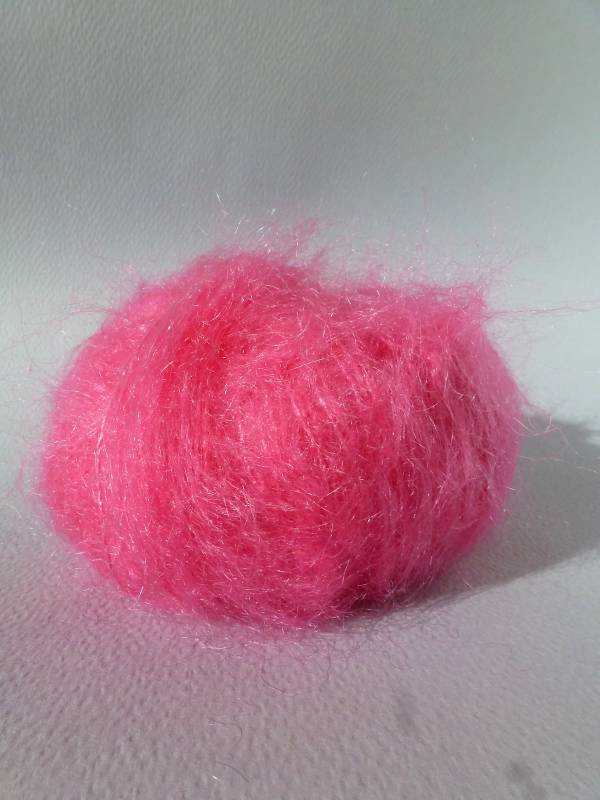 Laine mohair et soie rose bonbon