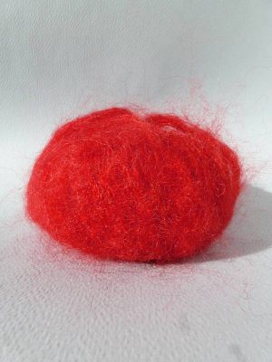 Laine mohair et soie rouge cerise