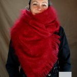 Etole femme mohair rouge