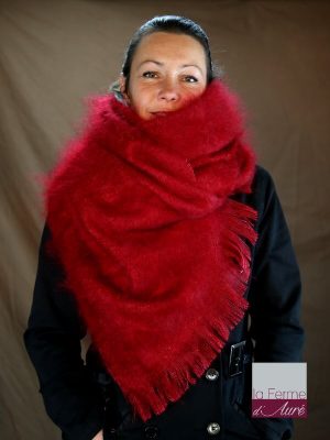 Etole femme mohair rouge