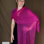 Etole mariage mohair et soie rose indien