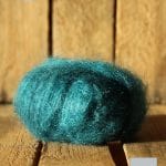 laine mohair et soie col vert