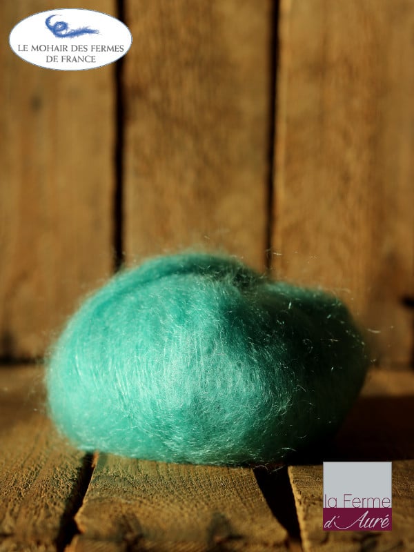 laine mohair et soie menthe glaciale