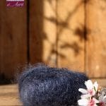 Pelote de laine mohair et soie gris ardoise - Mohair de la Ferme d'Auré