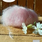 Laine Mohair et Soie rose poudre Fermes de France