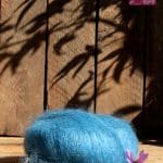 Laine Mohair et Soie coloris Bleuet. Mohair des Ferme de France par la Ferme d'Auré