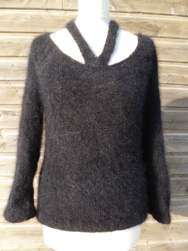 Tricot sur mesure pull mohair par la Ferme d'Auré