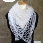 Echarpe mohair et soie foulard ecru par la Ferme d'Auré