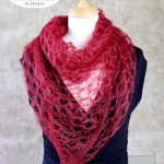 Echarpe mohair et soie foulard rouge par la Ferme d'Auré