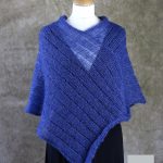 Poncho Mohair Soie Riviera coloris Bleu Pacifique par la Ferme d'Auré - 1