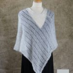 Poncho Mohair Soie Riviera coloris Ecru par la Ferme d'Auré - 1