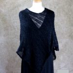 Poncho Mohair Soie Riviera coloris Noir par la Ferme d'Auré - 1