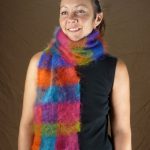 Echarpe mohair et soie multicolore par la Ferme d'Auré