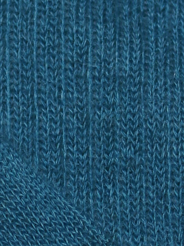 Chaussette chaude laine mohair bleu lagon détail maille