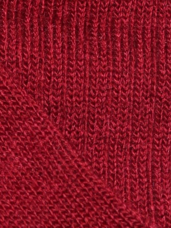Chaussettes laine mohair rouge détail maille