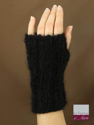 Mitaines mohair noir