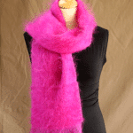 echarpe laine mohair rose thyrien petit modele