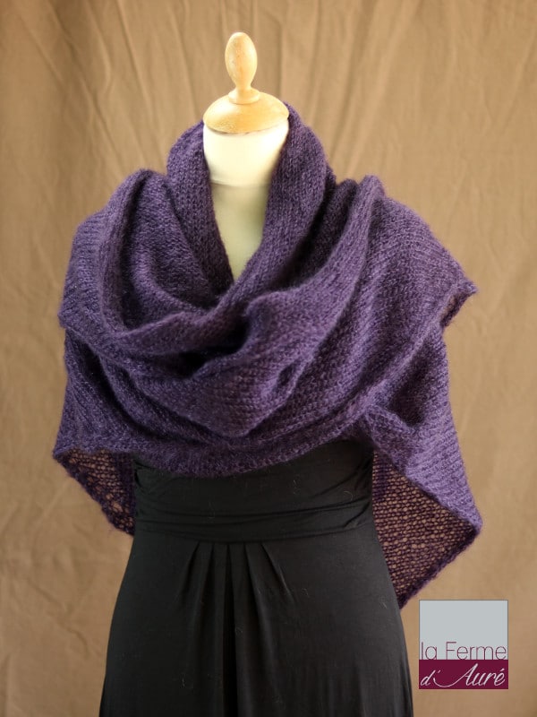 chale-femme-laine-mohair-violet-ferme-d-aure