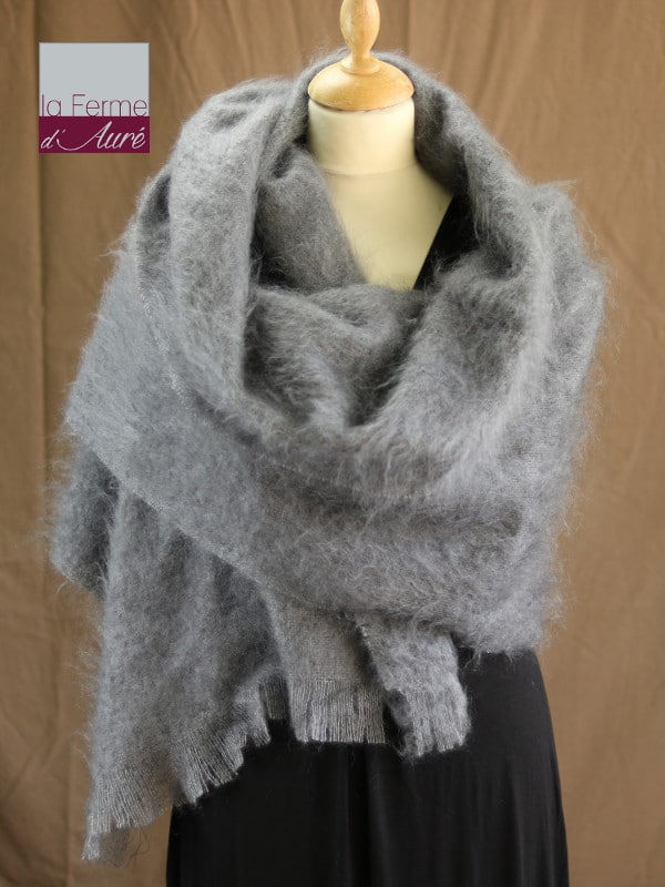 Etole femme mohair gris orage