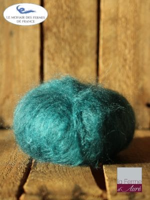 laine mohair col vert - mohair des fermes de france