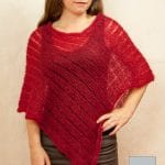 Modele tricot poncho en mohair et soie