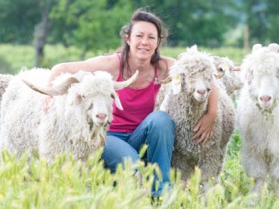 Mohair Ferme d'Auré - Aurélie, éleveuse et créatrice