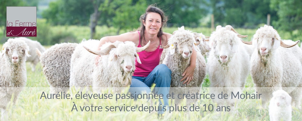 Aurélie et ses chèvres mohair - Mohair Ferme d'Auré