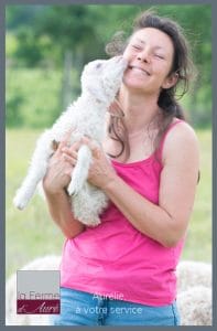 mohair ferme d'auré, portrait éleveuse chevre angora - crédit photo P. Hilaire