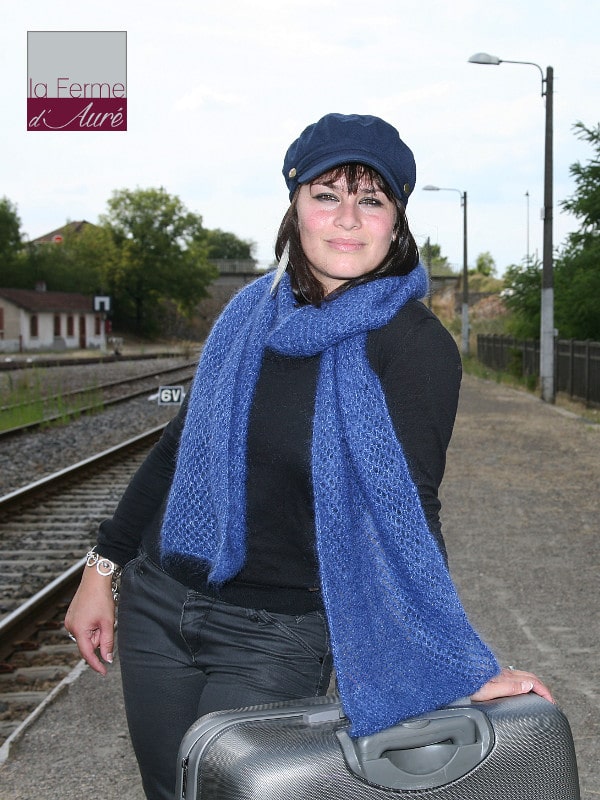 modele tricot femme snood echarpe etole mohair