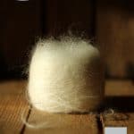 laine mohair et soie écru fil Plume - Mohair des Fermes de France