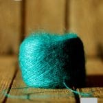 laine mohair et soie bleu lagon fil Plume - Mohair des Fermes de France