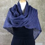 Chale mohair et soie Gris Ardoise - Mohair Ferme d'Auré -1