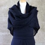 Chale mohair et soie Noir - Mohair Ferme d'Auré -1