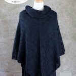 Poncho Mohair et Soie Noir modele Sik par la Ferme d'Auré - 1