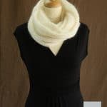 Snood laine Mohair et Soie Ecru - Mohair des Fermes de France par la Ferme d'Auré