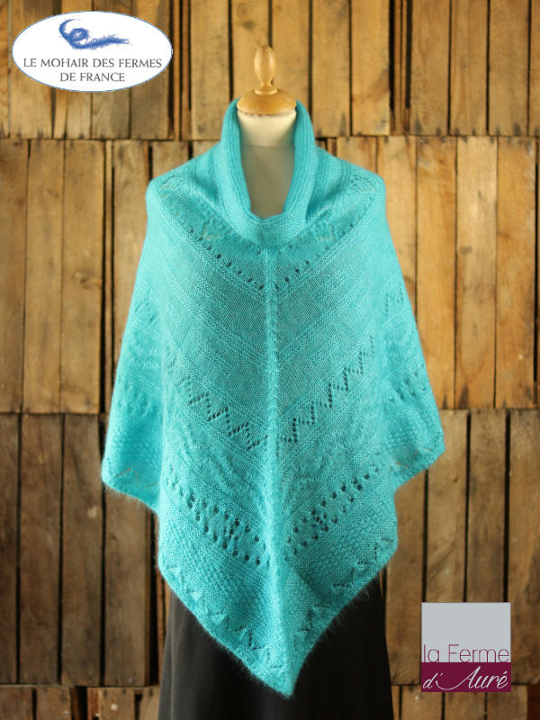 Poncho-femme-laine-mohair-ferme-aure-turquoise-1