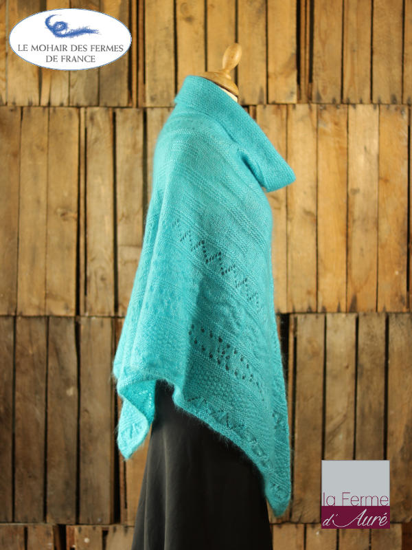 Poncho-femme-laine-mohair-ferme-aure-turquoise4