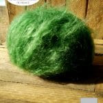 Pelote pure Laine Mohair Vert Bouteille par la Ferme d'Auré