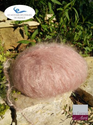 Laine Mohair Beige Rosé - Mohair des fermes de France